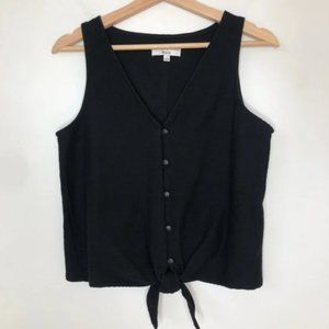 Madewell Texture & Thread Tie Front Sleeveless Top Size XS